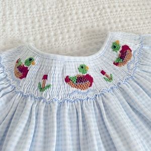 Blue gingham duck set